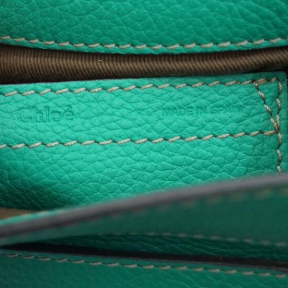 Chloe Mini Marcie Jade Green Leather Bag - Picture 7 of 8